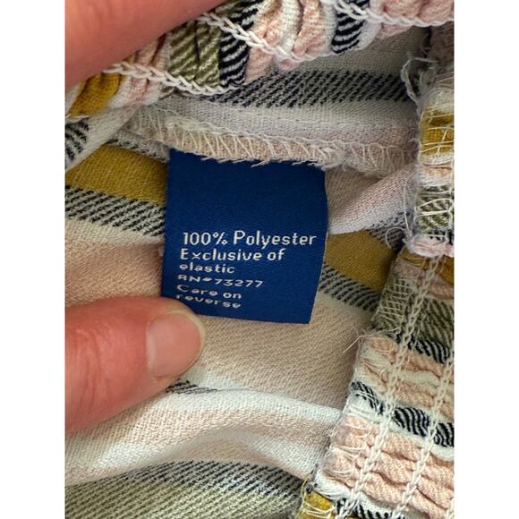 Apt. 9 Pastel Stripe Smocked Hem Blouse | Size M - Picture 4 of 6